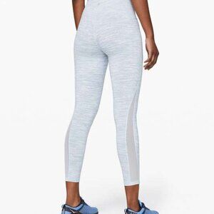 LIKE NEW Lululemon Train Times Crop *25" GREY WHITE SIZE 4 LEGGINGS